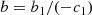 $$ \begin{aligned}b=b_1/(-c_1)\end{aligned} $$