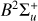 $B{\,^2}\sum _u^ + $
