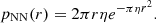 $$ \begin{aligned} p_{\rm NN}(r) = 2 \pi r \eta e^{-\pi \eta r^2 }. \end{aligned} $$
