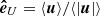 $ \boldsymbol{\hat {e}}_U = \langle \boldsymbol{u} \rangle / \langle |\boldsymbol{u}| \rangle $