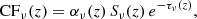 $$ \begin{aligned} \mathrm{CF} _{\nu } (z)=\alpha _{\nu }(z)\,S_{\nu }(z)\,e^{-\tau _{\nu }(z)}, \end{aligned} $$