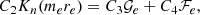 $$ \begin{aligned} C_2 K_n(m_e r_e)&= C_3 \mathcal{G} _e + C_4 \mathcal{F} _e \text{,} \end{aligned} $$