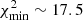 $ \chi^2_{\rm min}\sim17.5 $