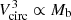 $ V_{\rm circ}^3 \propto M_{\rm b} $