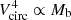 $ V_{\rm circ}^4 \propto M_{\rm b} $