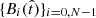 $ \{B_i(\hat t)\}_{i=0,N-1} $
