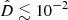 $ \hat D \lesssim 10^{-2} $