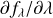 $\partial {f_\lambda}{\rm{/}}\partial \lambda $