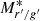 $ M^{*}_{r^{\prime}/g^{\prime}} $