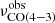 $ \nu^{\mathrm{obs}}_\mathrm{CO(4{-}3)} $