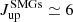 $ J_{\mathrm{up}}^{\mathrm{SMGs}} \simeq 6 $
