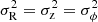 $ \sigma_{\rm R}^2 = \sigma_{\rm z}^2 = \sigma_{\phi}^2 $