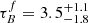 $ \tau_{B}^{f} = 3.5_{-1.8}^{+1.1} $