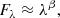$$ \begin{aligned} F_{\lambda } \approx \lambda ^{\beta }, \end{aligned} $$