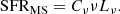 $$ \begin{aligned} \mathrm {SFR}_{\rm MS} = C_{\nu } \nu L_{\nu }. \end{aligned} $$