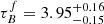 $ \tau_{B}^{f} = 3.95_{-0.15}^{+0.16} $