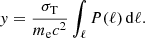$$ \begin{aligned} { y}= \frac{\sigma _{\rm T}}{m_{\rm e} c^2} \int _{\ell } P(\ell )\, \mathrm{d}\ell . \end{aligned} $$