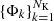 $ \{\Phi_k\}_{k=1}^{N_{\rm K}} $