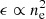 $ \epsilon\propto n_{\rm e}^2 $