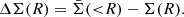 $$ \begin{aligned} \Delta \Sigma (R) = \bar{\Sigma }({ < }R) - \Sigma (R). \end{aligned} $$