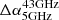 $ \Delta \alpha^{\mathrm{43 GHz}}_{\mathrm{5 GHz}} $