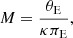 $$ \begin{aligned} M = \frac{\theta _\mathrm{E} }{\kappa \pi _\mathrm{E} }, \end{aligned} $$