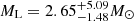 $ {M_\text{L}}= 2.65^{+5.09}_{-1.48} M_\odot $
