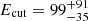$ E_{\mathrm{cut}}=99_{-35}^{+91} $