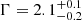 $ \Gamma=2.1_{-0.2}^{+0.1} $