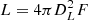 $ L = 4\pi D_L^2F $