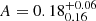 $ A=0.18^{+0.06}_{0.16} $