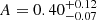 $ A=0.40^{+0.12}_{-0.07} $