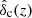 $ \hat{\delta}_{\mathrm{c}}(z) $
