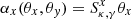 $$ \begin{aligned} \alpha _x(\theta _x,\theta _{ y})&= S^x_{\kappa ,\gamma }\theta _x \end{aligned} $$