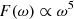 $$ \begin{aligned} F(\omega )\propto \omega ^5 \end{aligned} $$