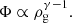$$ \begin{aligned} \Phi \propto \rho _{\rm g}^{\gamma -1}. \end{aligned} $$