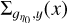 $\sum\nolimits_{{g_{{\eta _0}}},y} {\left( x \right)} $