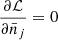 $ \frac{\partial{\cal L}}{\partial \bar n_j}=0 $