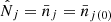$ \hat N_j = \bar n_j = \bar n_{j(0)} $