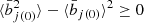 $ \langle \bar b^2_{j(0)} \rangle - \langle \bar b_{j(0)} \rangle^2 \geq 0 $