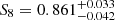 $ S_8=0.861^{+0.033}_{-0.042} $