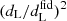 $ (d_{\mathrm{L}}/d_{\mathrm{L}}^{\mathrm{fid}})^2 $