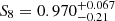 $ S_8 = 0.970^{+0.067}_{-0.21} $