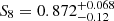 $ S_8 = 0.872^{+0.068}_{-0.12} $