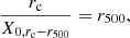 $$ \begin{aligned} \frac{r_{\rm c}}{X_{0,r_{\rm c}-r_{500}}} = r_{500} , \end{aligned} $$