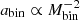 $ a_\mathrm{bin}\propto M_\mathrm{bin}^{-2} $