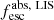 $ f_{\rm esc}^\mathrm{abs,\ LIS} $