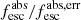 $ {f_{\text{esc}}^{\text{abs}}}/f_{\mathrm{esc}}^{\mathrm{abs,err}} $