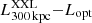 $ L^{\mathrm{XXL}}_{\mathrm{300\,kpc}}{-} L_{\mathrm{opt}} $