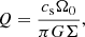$$ \begin{aligned} Q = \frac{c_{\rm s}\Omega _0}{\pi G \Sigma }, \end{aligned} $$